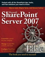 Microsoft® SharePoint® Server 2007 Bible (9780470008614)