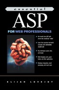 Essential ASP for Web Professionals (0130304999)