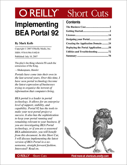 Implementing BEA Portal 92 (9780596514020) Implementing BEA Portal 92 (9780596514020)