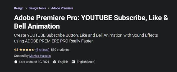 Adobe Premiere Pro: YOUTUBE Subscribe, Like & Bell Animation