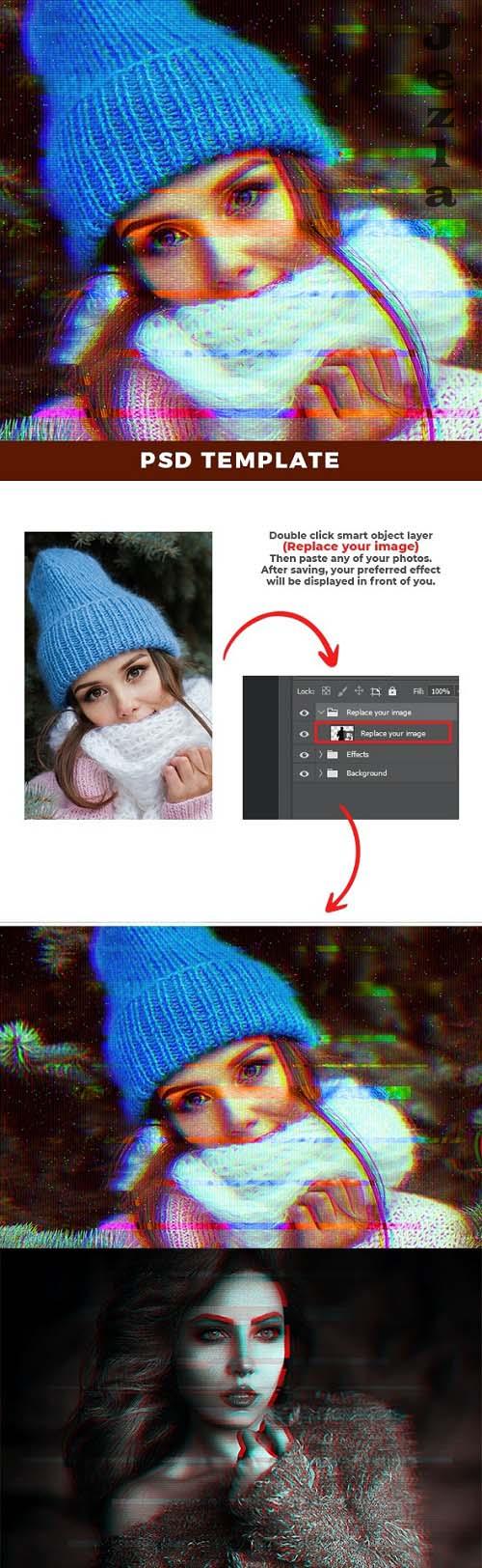 Digital Screen Glitch Effect - 37054464