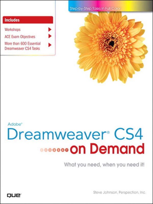 Adobe® Dreamweaver® CS4 on Demand (9780768687941)