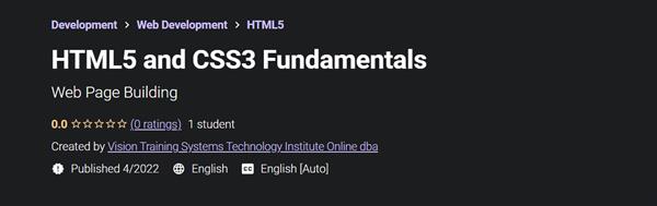 Udemy – HTML5 and CSS3 Fundamentals