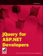 jQuery for ASP NET Developers (9780470478455)