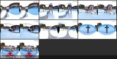 Nanako Miyamura, Hinata Seno, Rika Mochida, Mika Tsukushi, Ririka Kojima - Panty-Shots While Scrubbing the Pool Deck [Oculus Rift, Vive, Samsung Gear VR | SideBySide] [1920p]