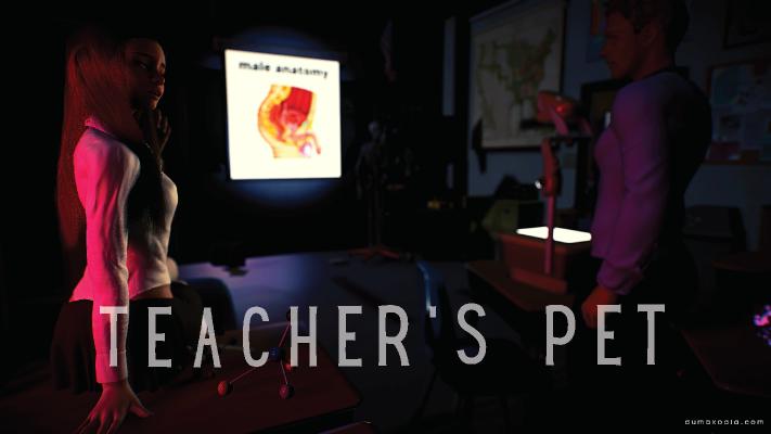 Teacher's Pet [1.0] (DumbKoala / Dumb Koala) [uncen] [2021, ADV, 3DCG, Male protagonist, Handjob, Oral sex, Vaginal sex, Teen, Skinny, Small Tits, Teasing, Virgin, Kinetic novel] [rus+eng] [Ren'Py]